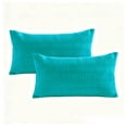 thumbnail image 5 of Home Soft Things Pleated Velvet 2 Piece Throw Pillow Cover Set - Storm Blue - 14" x 26", 5 of 5