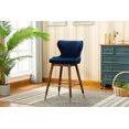 thumbnail image 3 of CECY  SET OF TWO ACCENT BAR CHAIRS-BLUE, 3 of 4