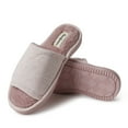 thumbnail image 2 of Dearfoams Womens Demi Rib Knit Fuzzy Slide House Slipper, 2 of 6
