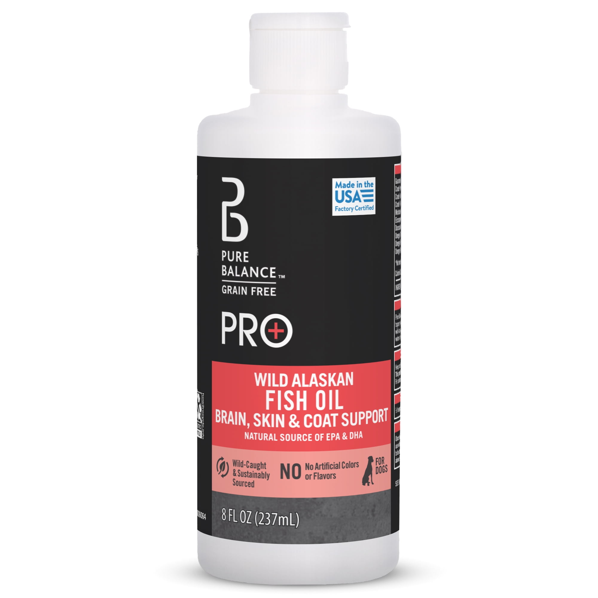 Pure Balance Pro+ Wild Caught Alaskan Fish Oil Supplement for Dogs, 8 fl oz