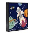 thumbnail image 2 of Stupell Industries Bohemian Playful Astronaut Floating In Space Planets Rocketship Black Framed Giclee Art, 12 x 12, by Regina Moore, 2 of 7