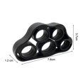 thumbnail image 3 of Banda de agarre de mano de 5 dedos de silicona elástica para entrenamiento de gimnasia (negro 8.8LB) Tmvgtek Para Estrenar, 3 of 3