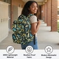 thumbnail image 3 of FKELYI Vintage Shark Print School Backpack for Kids 17 Inch Schoolbag Primary School Bookbag Casual Daypack Travel Bag with Multi-Pockets for Outdoor Hiking Camping, 3 of 7