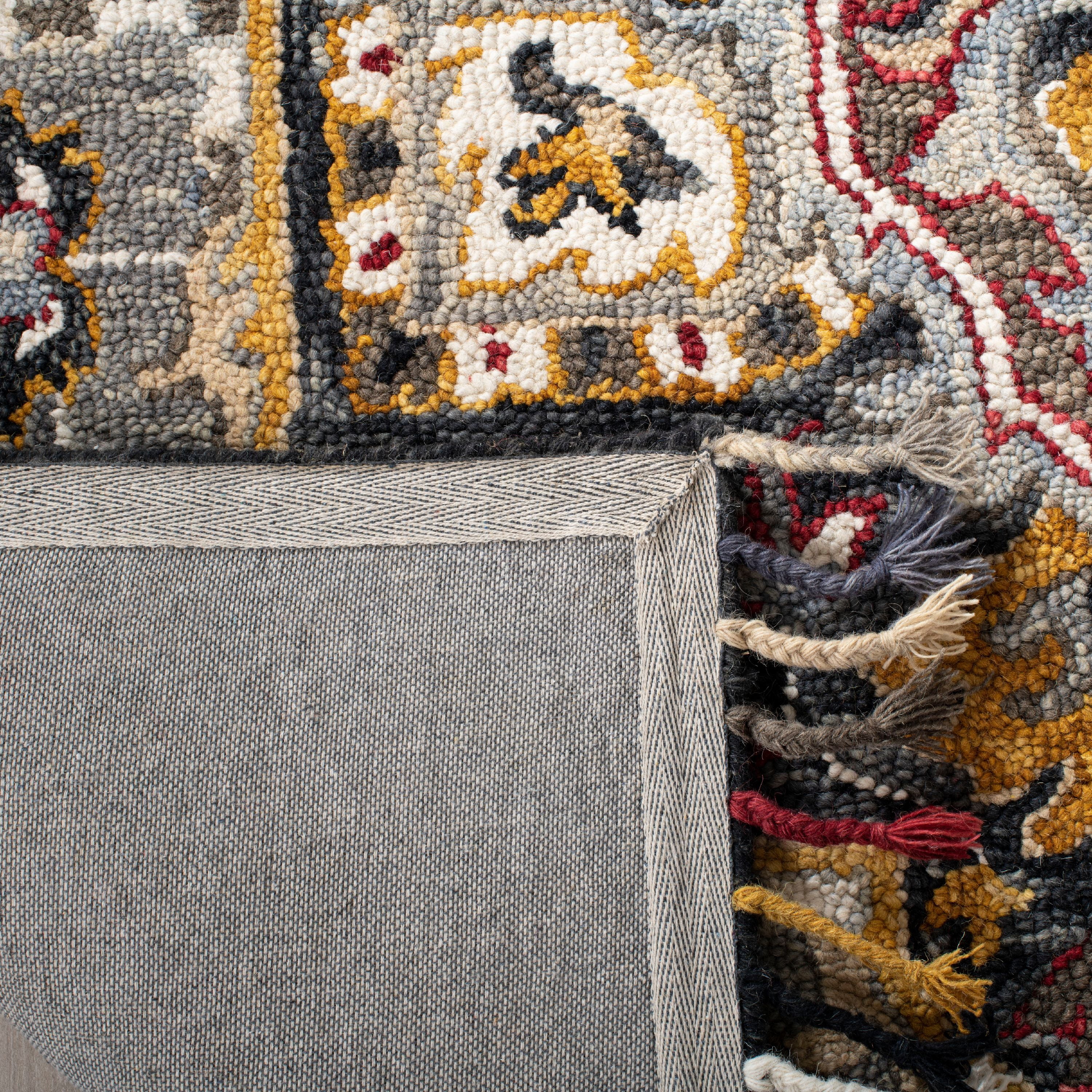 SAFAVIEH Aspen Eilish Oriental Wool Area Rug, Grey/Charcoal, 4' x 6'