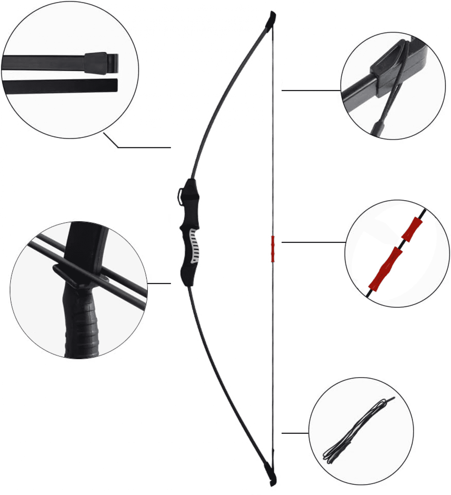 Clianle Bow and Arrows Set for Youth Beginner Archery ，Teens Recurve Bow Kit for Backyard Sport Shooting Training Game Gift with 10 Arrows, 5 Target Face Paper，1 Quiver and Armguard