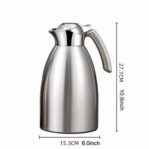 EASTIN 33.81oz and 50.72oz Stainless Steel Vacuum Insulated Carafe Multipurpose Thermal Beverage Server Double-Wall Construction for Hot and Cold Drinks