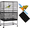 1PCS Star, variant on SIMDOO 2 Pack Bird Cage Seed Catcher, Large Bird Cage Cover, Adjustable Soft Airy Nylon Mesh Net, Birdcage Cover Skirt Seed Guard for Parrot Parakeet Macaw African Round Square Cages (Black)