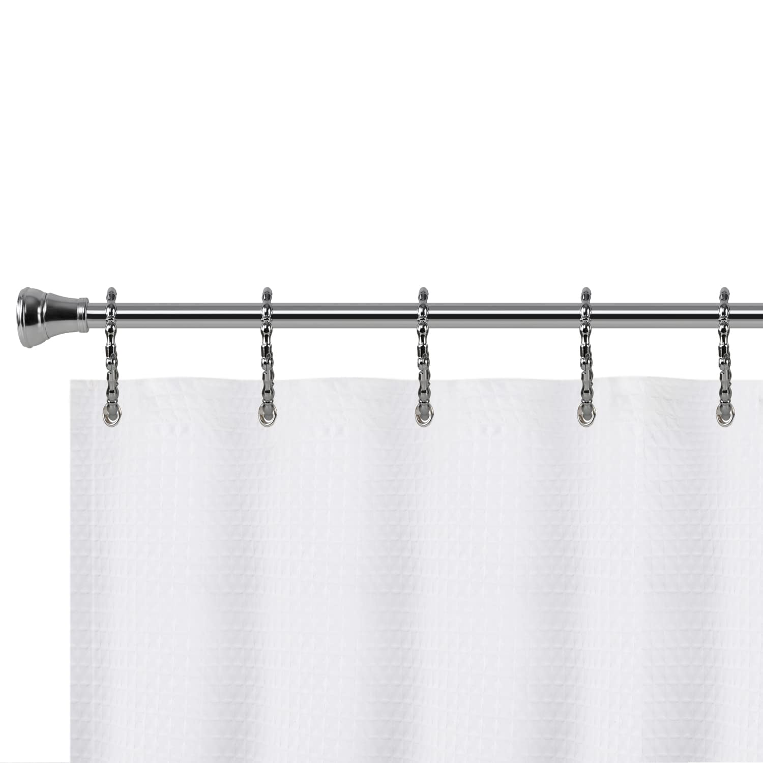 Utopia Alley  Shower Rings, Oval Shape Shower Curtain Rings for Bathroom, Rustproof Zinc Shower Curtain Hooks Rings, Set of 12 Chrome