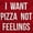 Red, variant on I Want Pizza Not Feelings Funny Food Men's Graphic T Shirt Tees Brisco Brands M
