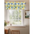 thumbnail image 2 of Summer Lemon Valances for Windows, Rod Pocket Kitchen Valance Curtains - Soft & Washable Small Window Treatment for Living Room,&nbsp;Bathroom, Blue Diamond Art, 54x18inch, 2 of 9