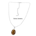 thumbnail image 4 of Real 925 Sterling Silver Necklace For Women, Genuine Cabochon Oval Tiger Eye Gemstone Amazing Handcrafted Necklace Gift For Her, 4 of 4
