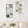 thumbnail image 3 of DecorShore Contemporary Metal Wall Art Set of 2 | Framed Wall Decorations | Modern Metal Home Decor | Large Wall Decor | Leaves Nature Metal Decorative Wall Art, 3 of 5