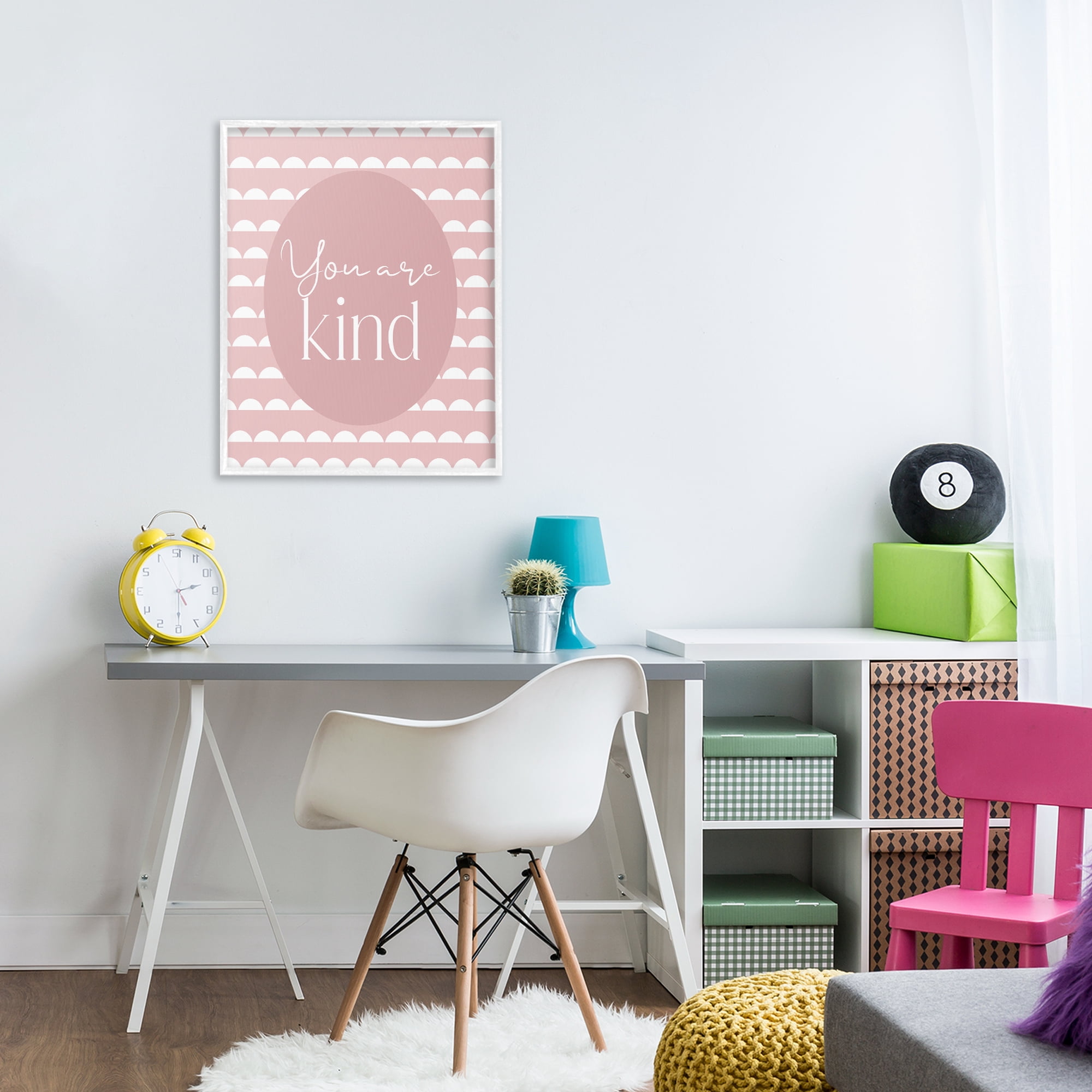 Stupell Industries You Are Kind Blush Pink White Framed Giclee Art, design by Christine Simpson Art