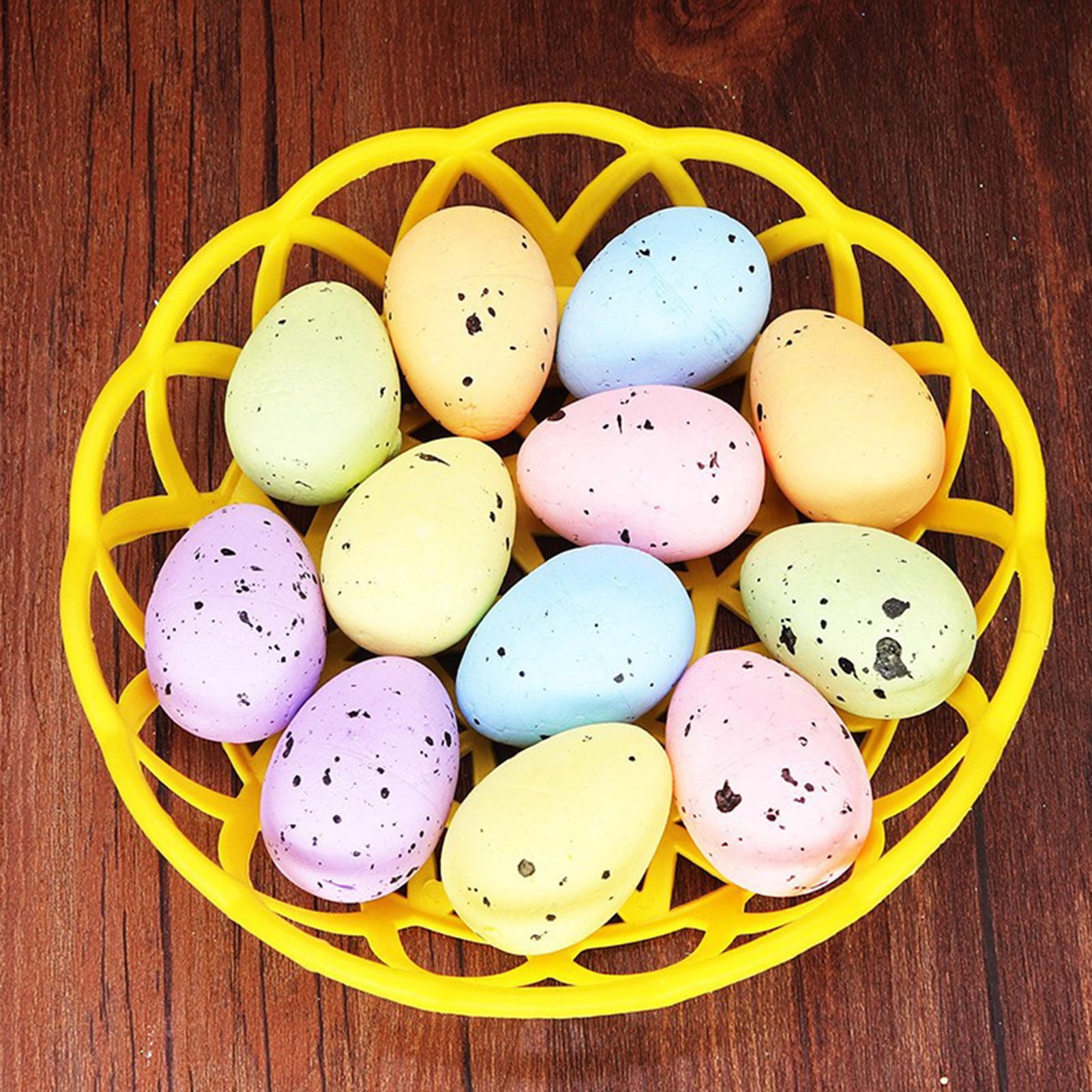 Dserhfy 50Pcs Colorful Foam Easter Eggs Realistic Looking Ultralight Unbreakable Artificial Eggs Party Ornaments