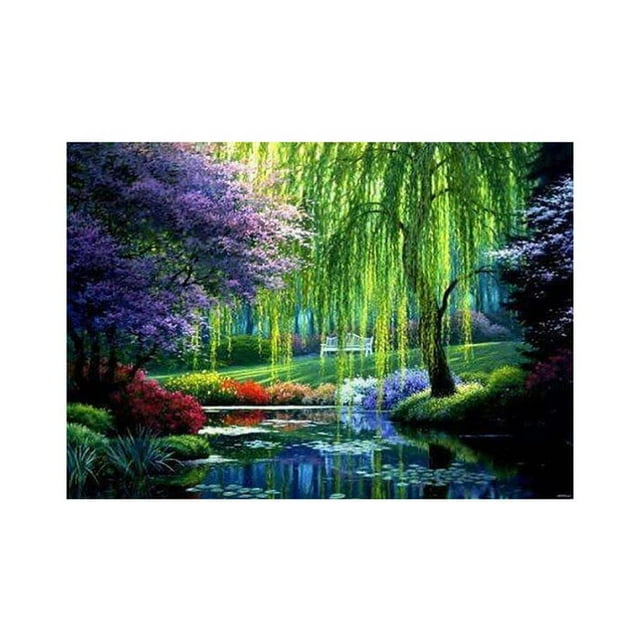 40x30CM Forest Wood Patterns Printed Dining patterns rhinestone painting DIY Room Rhinestone Paintings DIY Cross-stitch of Diamond Natural Style Needleworks