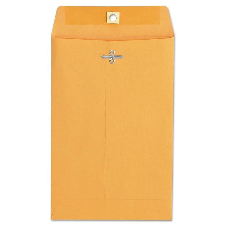 Kraft Clasp Envelope, #55, Square Flap, Clasp/Gummed Closure, 6 x 9, Brown Kraft, 100/Box