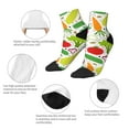 thumbnail image 6 of Bingfone Cartoon Vegetables Design Patterned Men'S Women'S Casual Cotton Socks, 6 of 9