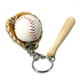 thumbnail image 5 of Ounissouiy 3 piezas llavero de béisbol guante de murciélago de anillo llavero decoración de oficina regalo niños niñas novio mujeres Type2 NO2, 5 of 6