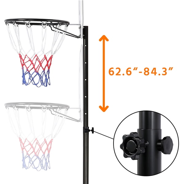 Easyfashion Youth Adjustable Basketball Hoop System Outdoor Black - 2