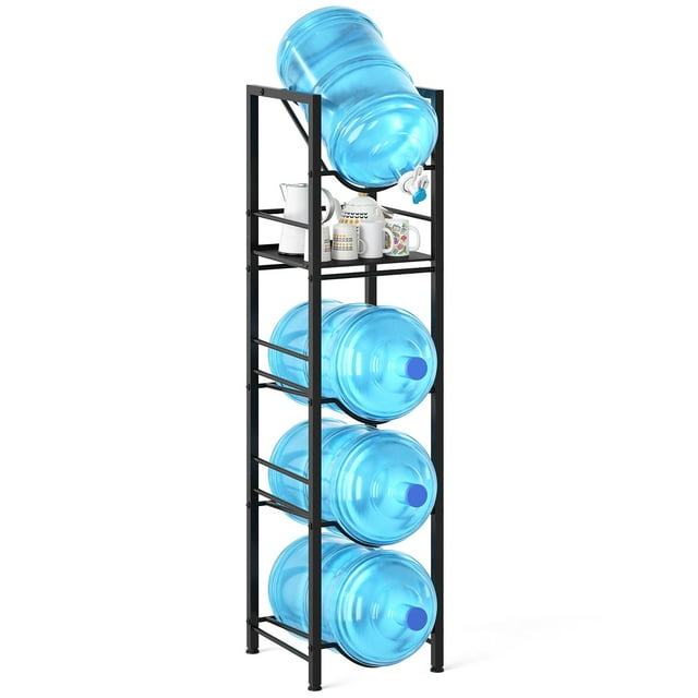 Soporte para jarras de agua Eocnrhe de 5 galones y 5 niveles con válvula dispensadora