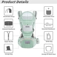 thumbnail image 2 of YSSKTC Portabebés Portabebés ergonómico con asiento de cadera Bolsa canguro Portabebés suave Recién nacido a niño pequeño 7-45 libras Portabebés delantero y trasero para hombres/mujeres Papá Mamá, 2 of 5