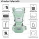 thumbnail image 2 of YSSKTC Portabebés Portabebés ergonómico con asiento de cadera Bolsa canguro Portabebés suave Recién nacido a niño pequeño 7-45 libras Portabebés delantero y trasero para hombres/mujeres Papá Mamá, 2 of 5
