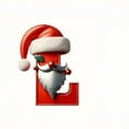 thumbnail image 2 of Leodye 1 Pack Santa Hat and Beard 26 Alphabet Christmas Tree Ornaments Festive Hanging Decorations, 2 of 2