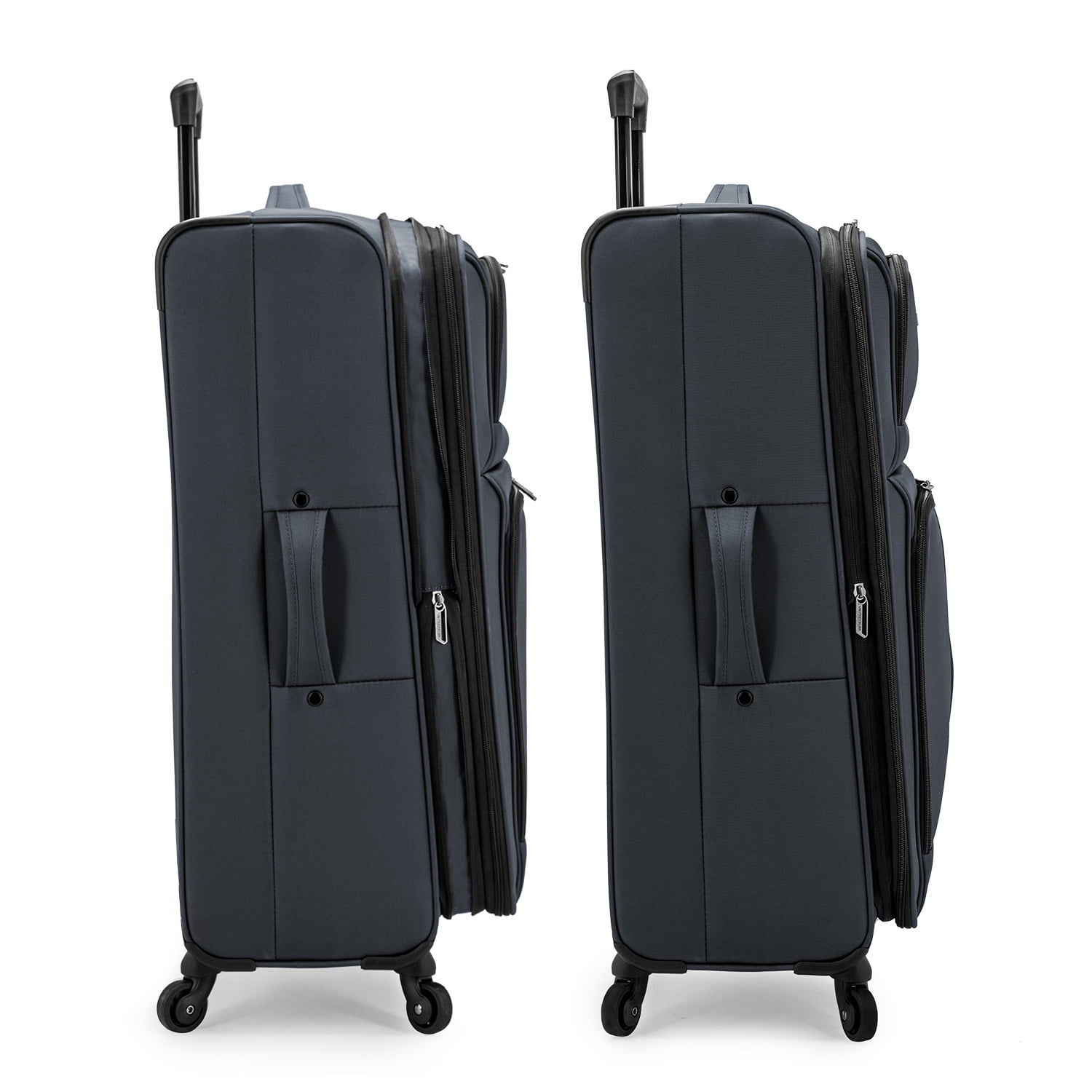 U.S. Traveler Anzio Softside Expandable Spinner Luggage Set, Dark Grey, 3-Piece (22/26/30)