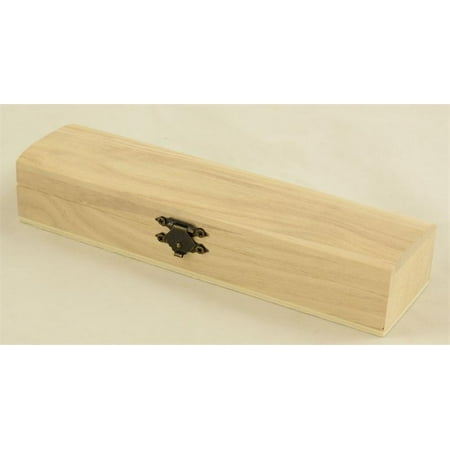 1 Pc, Long Domed Lid Wood Box 7.875 " X 2.125 " X 1.5 " Lightweight & Perfect For Painting, As Jewelry Box Or Presentation Box