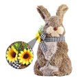 thumbnail image 2 of CIMAXIC Easter 1Pc Hand-woven Rabbit Adornment Emulation Desktop Decor Easter Ornament Khaki,9.45"X7.09"X5.12", 2 of 4