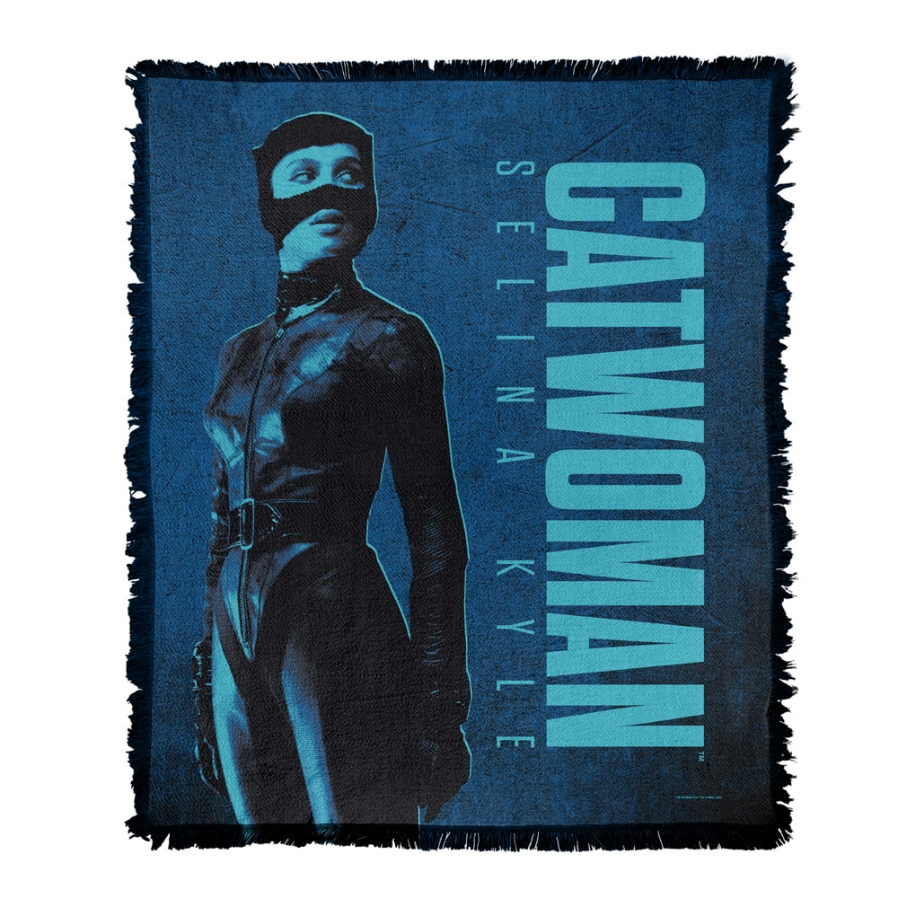 The Batman (2022) Blanket, 50'x60' Catwoman Woven Tapestry Cotton Blend