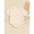 thumbnail image 5 of Musuos Baby Girl Summer Jumpsuit 3M 6M 12M 18M LetterFlower Print Round Neck Short Sleeve Romper Infan Casual Clothes, 5 of 9