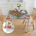 thumbnail image 2 of WYYP Flowers Heart Watercolor Painting Square Tablecloth 100% Polyester Fiber 52*52, 2 of 8