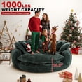 thumbnail image 6 of Aukfa 81.1" Oversized Cloud Couch Sleeper Sofa with Round Chaise Lounge, Modern Chenille Upholstered Boneless Sofa with Memory Foam and 14 Pillows, Emerald, 6 of 8
