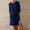 Z-Blue, variant on DondPO Midi Dresses for Women Summer Dresses Round Women's Neck Knee-Length With Buttons Casual Dress Loose Dress Boho Women's Dress Beach Dresses Womens Dresses Light blue Dress M