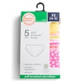thumbnail image 2 of Wonder Nation Girls Premium Brief Underwear, 5-Pack, Sizes S-XL, 2 of 7