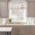 thumbnail image 5 of Valance Curtains for Kitchen Windows Happy Easter Words on Linen Rod Pocket Valance Vintage Bunny Eggs Short Window Curtain Topper for Bedroom Living Room Bathroom 42x12in,1&nbsp;Panel, 5 of 9