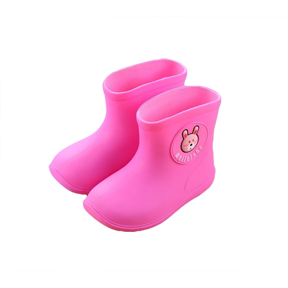 Toddler Waterproof Rain Boots, Durable Ankle Rubber Wading Splash Boots