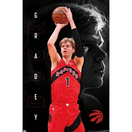 NBA Toronto Raptors - Gradey Dick 24 Wall Poster, 14.725" x 22.375"