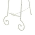 thumbnail image 6 of DecMode 17" x 52" White Metal Tall Adjustable Floor 3 Tier Scroll Easel, 1-Piece, 6 of 14