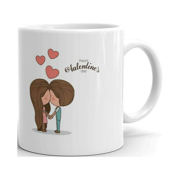 Romantic Couple Happy Valentine's Day Coffee Tea Ceramic Mug Office Work Cup Gift 11oz