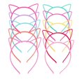 thumbnail image 1 of FRCOLOR 10pcs Cat Ear Headband Plastic Cat Hairband Cat Bow Hairbands Makeup Party Headwear for Women Girls, 1 of 3
