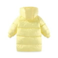 thumbnail image 4 of Godderr Kids Toddler Girls Boys Winter Coat Thicken Warm Jackets Baby Mid-Length Hooded Snow Outwear Coat Baby Thicken Warm Down Coat Winter Outerwears for 3-10 Years, 4 of 6