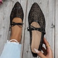 thumbnail image 2 of Women Shoes Women's Flats Slip On Ballet Flats for Women Wide Width Comfort Breathable Lace Mesh Floral Embroidery Pointed Toe Bow Decor Flat Shoes Women Shoes Casual Dress Black Flats Daily Outdoor, 2 of 10
