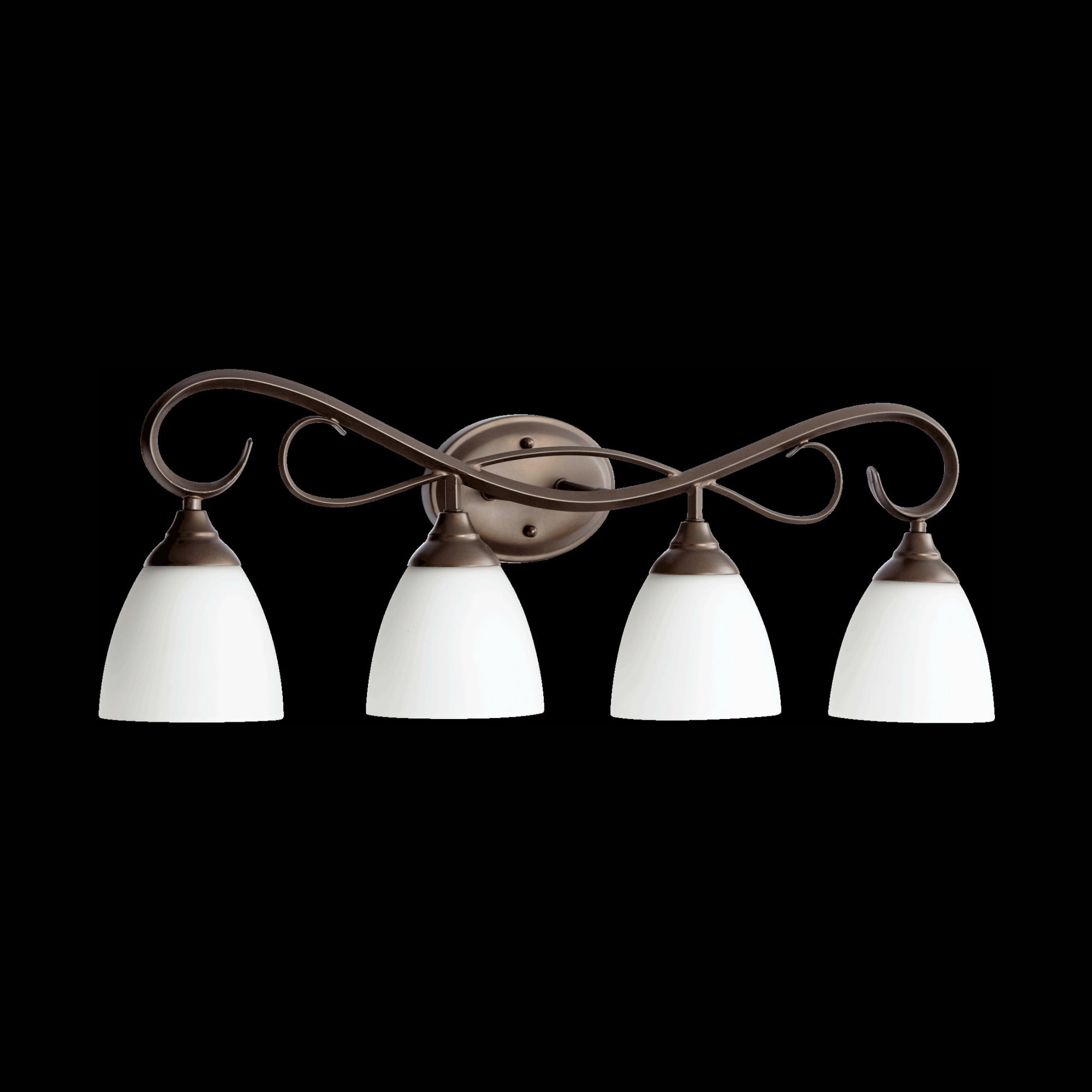 Quorum Lighting Powell 4-Light Classic Nickel Vanity Fixture