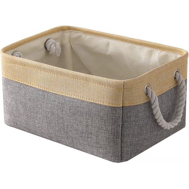 Collapsible Storage Basket Bins Organizer Fabric Toy Basket with Handles Large Baskets for