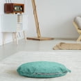 thumbnail image 3 of Abstract Round Floor Cushion with Handle, Modern Style Minimalist Boho Aztec Tribal Geometry Triangle Hipster, Pillow for Living Room & Dorms, 18" Round, Sea Green and Pale Blue, by Ambesonne, 3 of 4