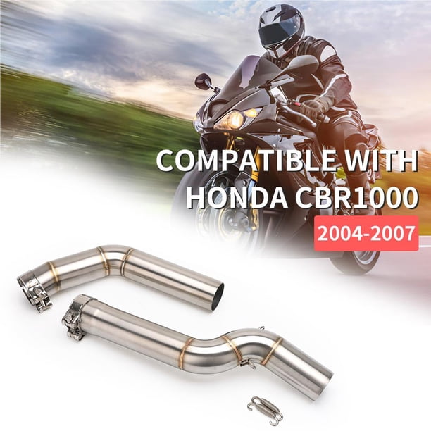 Adaptador De Tubo De Escape De Motocicleta De Acero Inoxidable Que Elimina El Tubo De Escape Medio De Motocicleta De Ruido Para Honda Cbr1000 2004-2007 Inevent VI007197-00
