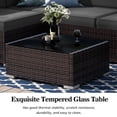 thumbnail image 6 of Sunny Hill 8 Metal Sectional Outdoor Conversation Sets with Sofa and Table, Brown/Gray, 6 of 7