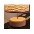 thumbnail image 4 of Table lamp Wood base handmade lampshade , Night Light Bamboo Table Lamp, Shape Reading Lamp, Beside Living Room Minimal Lamp, for Home Décor, 4 of 4